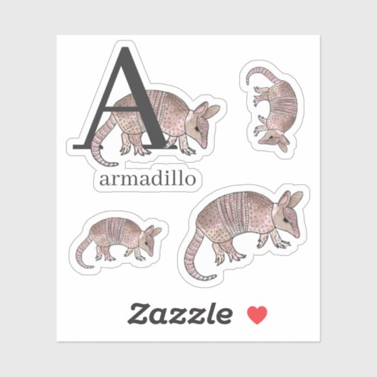 A pour Stickers Armadillo (Feuille)