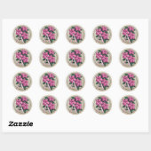 A pour Stickers ronds Monogrammes de fleurs d'Azal (Feuille)