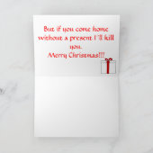 A present for my christmas feestdagen kaart (Binnen)