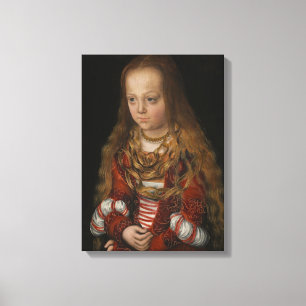 A Princess of Saxony, c.1517 (olie op het paneel) Canvas Afdruk