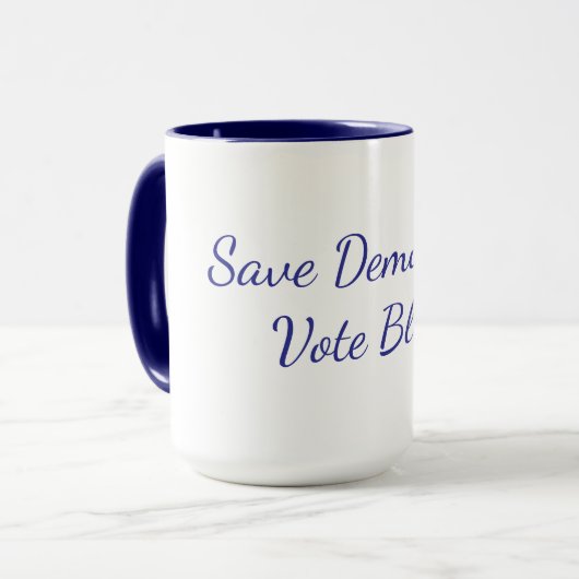a pro democracy coffee mug mok (Voorkant links)