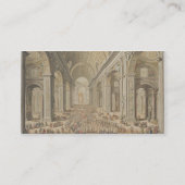 A Processie in St Peter's, Rome (m/c over een etch Visitekaartje (Achterkant)