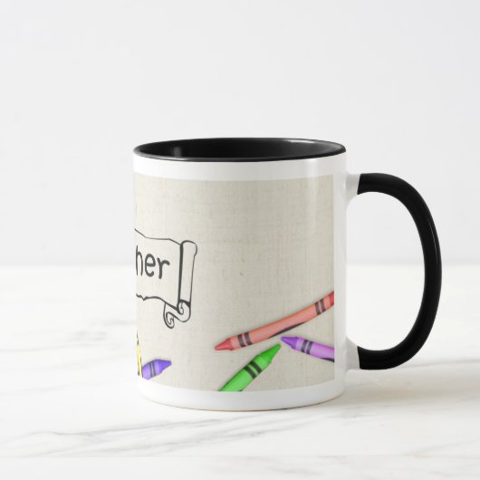 A+ Professeur avec la tasse de crayons (Droite)