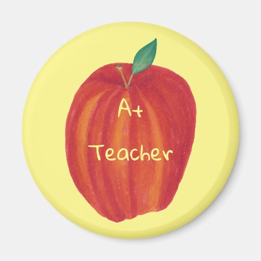 A+ Professeur d'aquarelle Apple Magnets (Devant)