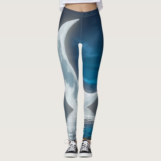 A prominent crescent moon sticker leggings (Voorkant)