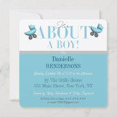 À propos d'un garçon Baby shower Invitation Invita (Dos)