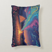 A psychedelic camping cushion accent kussen (Voorkant(Verticaal))