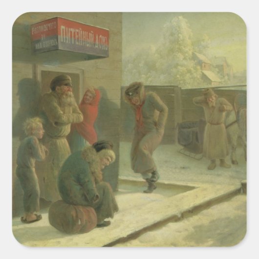 A Pub Vierkante Sticker (Voorkant)