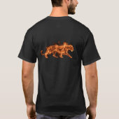 A Purple Leopard on a Black Short Sleeve T-Shirt (Dos)