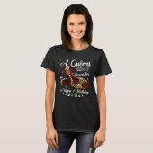 A Queen Was Born In December Retro Hearts Leopard T-shirt (Voorkant volledig)