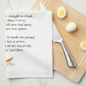 À qui poème de chaussures sur la serviette de (Quart Plié)