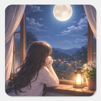 A Quiet Conversation with the Sky Vierkante Sticker