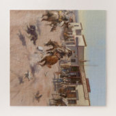"A Quiet Day in Utica" door Charles M Russell Legpuzzel (Horizontaal)
