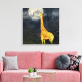 A quoi ressemble la lune ? Giraffe & Lune | Toile (Insitu(Salon))