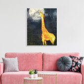 A quoi ressemble la lune ? Giraffe & Lune | Toile (Insitu(Salon))