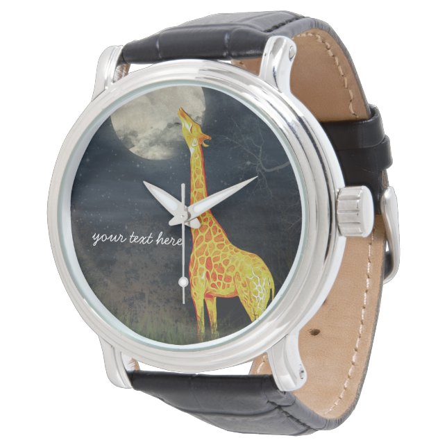 A quoi ressemble la lune ? Montre girafe et lune (Incliné)
