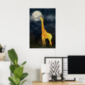 A quoi ressemble la lune ? Poster de la girafe et (Bureau à domicile)