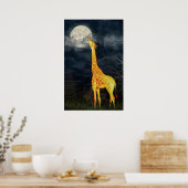 A quoi ressemble la lune ? Poster de la girafe et (Cuisine)