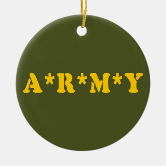 A*R*M*Y KERAMISCH ORNAMENT (Voorkant)