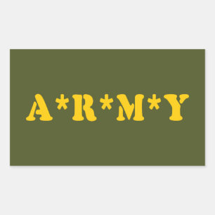 A*R*M*Y RECHTHOEKIGE STICKER