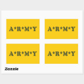 A*R*M*Y RECHTHOEKIGE STICKER (Vel)