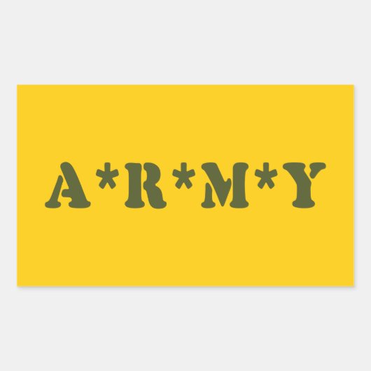 A*R*M*Y RECHTHOEKIGE STICKER (Voorkant)