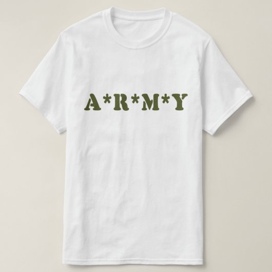 A*R*M*Y T-SHIRT (Design voorkant)
