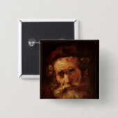 A Rabbi Vierkante Button 5,1 Cm (Voorkant /achterkant)