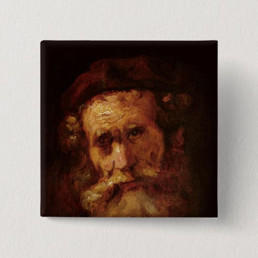 A Rabbi Vierkante Button 5,1 Cm (Voorkant)