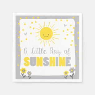 A Ray of Sunshine Baby shower Papier Servet Zon