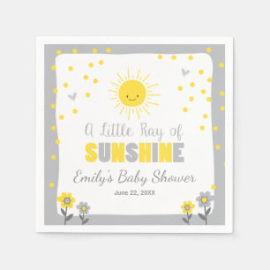 A Ray of Sunshine Baby shower Papier Servet Zon