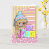 Ă?re carte d'anniversaire de soeur jumelle avec la (Fleur jaune)