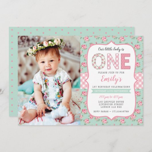 Ă?re invitation chic minable d'anniversaire (Devant / Derrière)