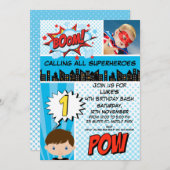 Ă?re invitation de fête d'anniversaire de photo (Devant / Derrière)