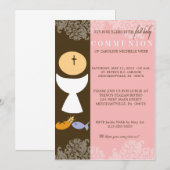 Ă?re invitation de la communion de la fille (Devant / Derrière)