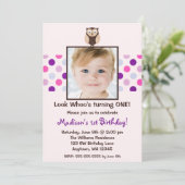 Ă?re invitation de photo de fille d'anniversaire (Debout devant)