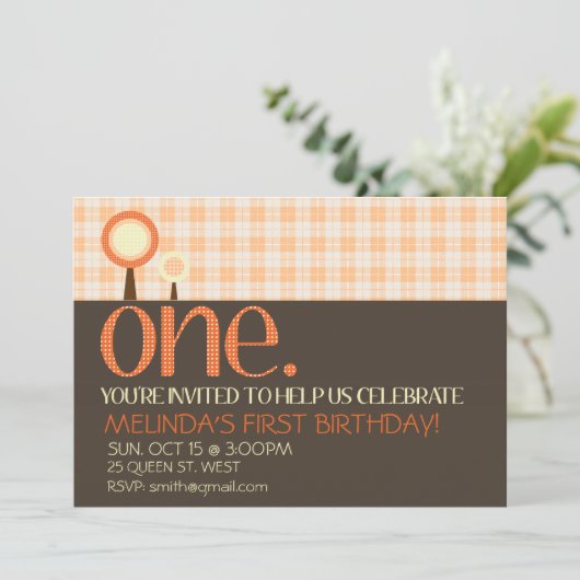 Ă?re invitation simple douce d'anniversaire (Debout devant)