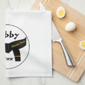 Ă?re serviette de cuisine de ceinture noire de (Quart Plié)