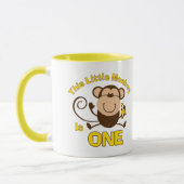 Ă?re tasse de garçon d'anniversaire de petit singe (Gauche)