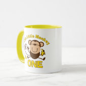 Ă?re tasse de garçon d'anniversaire de petit singe (Devant gauche)