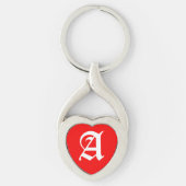 "A" Red Heart Sleutelhanger (Voorkant)