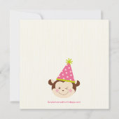 Ă?res invitations de fête d'anniversaire de singe (Dos)