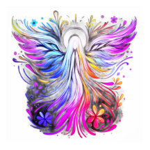 A Retro Style Pastel Colored Angel Wall Poster