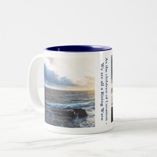 "A Rising Wave" 11 oz. mok (Voorkant links)