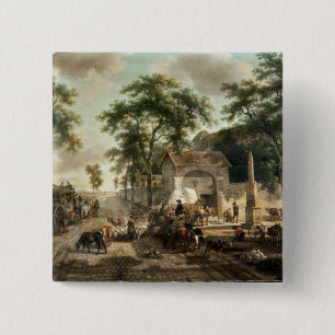 A Road Vierkante Button 5,1 Cm