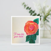 A Rose For Your Heart Kaart (Staand voorkant)