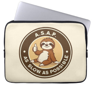 A.S.A.P Zo langzaam als mogelijk luiaard Laptop Sleeve