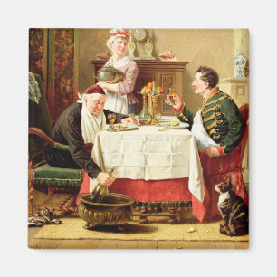A Satisfying Meal, 1883 (olie op canvas) Magneet