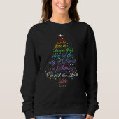 A Savior is Born Luke 2-11 Christmas Tree Shirts (Voorkant)
