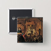 A Scene of Sorcery, 1633 Vierkante Button 5,1 Cm (Voorkant /achterkant)